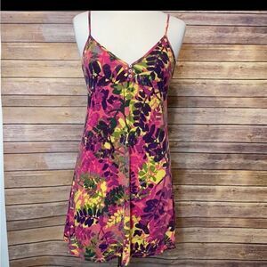 Lucky Brand Tropical Palm Trees Flowy Tunic